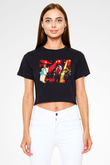 Duran Duran Siyah Crop Top Tişört