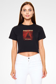 Dying Fetus Baskılı Unisex Siyah Crop Top Tişört