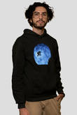 E.T. Siyah Unisex Kapüşonlu Sweatshirt