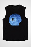 E.T. Siyah Unisex Kolsuz Tişört