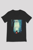 E.T. Siyah Unisex  V Yaka Tişört