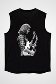 Eagles Baskılı Unisex Siyah Kolsuz Tişört - Tshirt