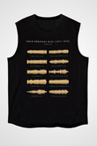 Eagles Baskılı Unisex Siyah Kolsuz Tişört - Tshirt