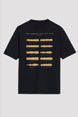 Eagles Baskılı Unisex Siyah Oversize Tişört - Tshirt