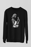 Eagles Baskılı Unisex Siyah Sweatshirt