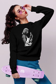 Eagles Baskılı Unisex Siyah Sweatshirt