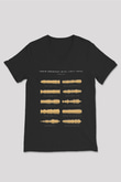 Eagles Baskılı Unisex Siyah V Yaka Tişört - Tshirt