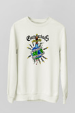 Earth Crisis Baskılı Beyaz Unisex Sweatshirt