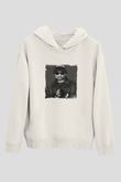 Eazy-E Baskılı Unisex Beyaz Kapüşonlu Sweatshirt
