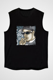 Eazy-E Baskılı Unisex Siyah Kolsuz Tişört