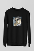Eazy-E Baskılı Unisex Siyah Sweatshirt