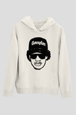Eazy-E Beyaz Unisex Kapşonlu Sweatshirt