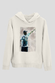 Eazy-E Beyaz Unisex Kapüşonlu Sweatshirt