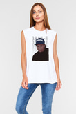 Eazy-E Beyaz Unisex Kolsuz Tişört