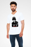 Eazy-E Beyaz Unisex V Yaka Tişört
