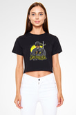 Eazy-E Siyah Crop Top Tişört