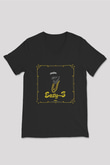 Eazy-E Siyah Unisex V Yaka Tişört T-Shirt