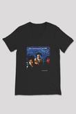 Echo and The Bunnymen Baskılı Unisex Siyah V Yaka Tişört