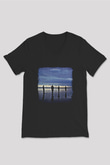 Echo and The Bunnymen Baskılı Unisex Siyah V Yaka Tişört