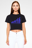 Echo and the Bunnymen Siyah Crop Top Tişört
