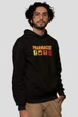 Eczacı Siyah Unisex Kapüşonlu Sweatshirt