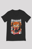 Ed Sheeran Baskılı Unisex Siyah V Yaka Tişört