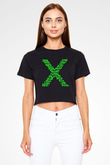 Ed Sheeran Siyah Crop Top Tişört