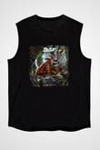 Edguy Baskılı Unisex Siyah Kolsuz Tişört