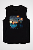 Edguy Baskılı Unisex Siyah Kolsuz Tişört