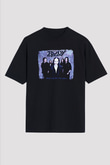 Edguy Baskılı Unisex Siyah Oversize Tişört