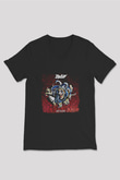 Edguy Baskılı Unisex Siyah V Yaka Tişört
