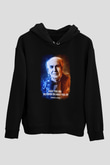 Edison Alıntı Baskılı Unisex Siyah Hoodie