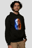 Edison Alıntı Baskılı Unisex Siyah Hoodie