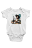 Edward Scissorhands Baskılı Beyaz Unisex Bebek Body - Zıbın