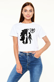 Edward Scissorhands Beyaz Unisex Oversize Tişört
