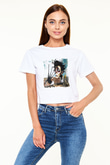 Edward Scissorhands Beyaz Unisex Oversize Tişört