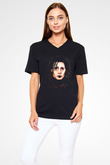 Edward Scissorhands Siyah Unisex V Yaka Tişört