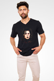 Edward Scissorhands Siyah Unisex V Yaka Tişört
