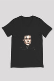 Edward Scissorhands Siyah Unisex V Yaka Tişört