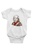 Einstein Baskılı Beyaz Unisex Bebek Body - Zıbın