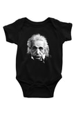 Einstein Baskılı Siyah Bebek Body - Zıbın