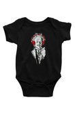 Einstein Baskılı Siyah Bebek Body - Zıbın