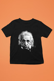 Einstein Baskılı Siyah Unisex Çocuk Tişört