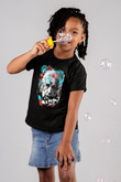 Einstein Baskılı Siyah Unisex Çocuk Tişört