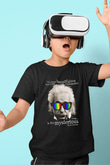 Einstein Baskılı Siyah Unisex Çocuk Tişört