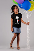 Einstein Baskılı Siyah Unisex Çocuk Tişört