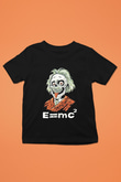 Einstein Baskılı Siyah Unisex Çocuk Tişört