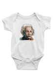Einstein Beyaz Bebek Body - Zıbın