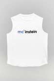 Einstein Beyaz Unisex Kolsuz Tişört