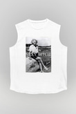 Einstein Beyaz Unisex Kolsuz Tişört
